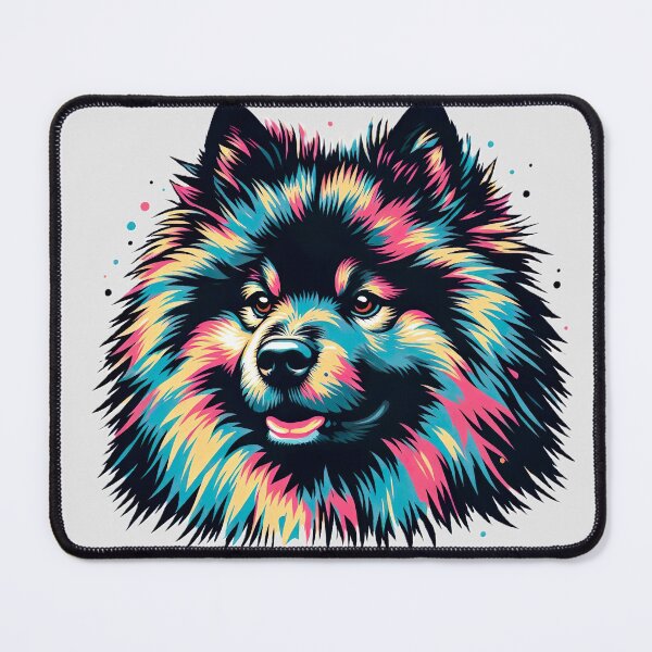 Item preview, Chromatic Keeshond - Vibrant Pop Art Canine Portrait designed and sold by Woof-n-Wear.