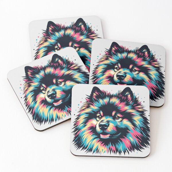 Item preview, Chromatic Keeshond - Vibrant Pop Art Canine Portrait designed and sold by Woof-n-Wear.