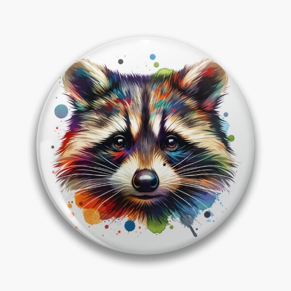 Item preview, Watercolor Cute Raccoon Face designed and sold by ssmg80.