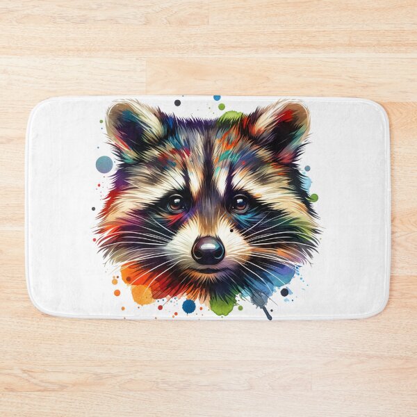 Item preview, Watercolor Cute Raccoon Face designed and sold by ssmg80.