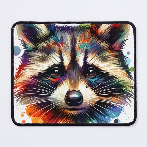 Item preview, Watercolor Cute Raccoon Face designed and sold by ssmg80.