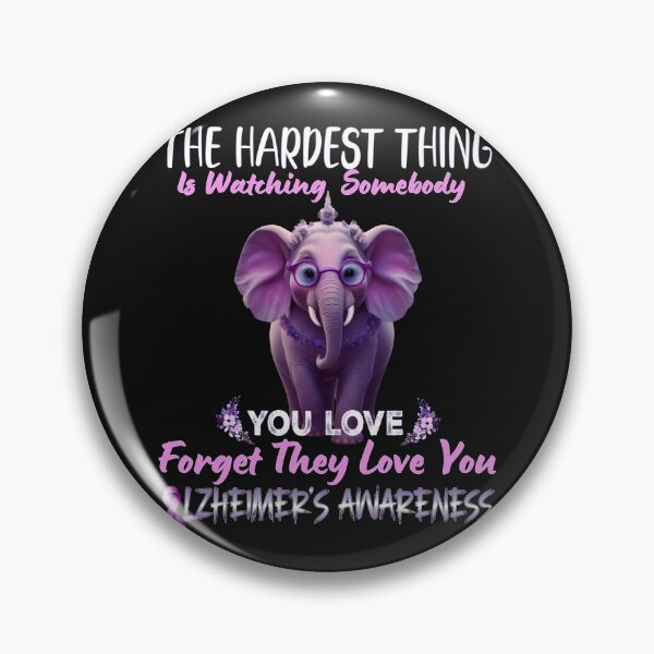 Item preview, The Hardest Thing is Watching Somebody You Love Forget They Love You Purple Elephant  designed and sold by Smix Pixels.