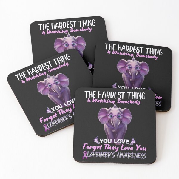 Item preview, The Hardest Thing is Watching Somebody You Love Forget They Love You Purple Elephant  designed and sold by Smix Pixels.