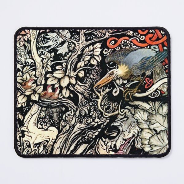 Item preview, "Wild and Shy" - The Story of Tuan mac Cairill - Irish Fairy Tales - Arthur Rackham designed and sold by forgottenbeauty.