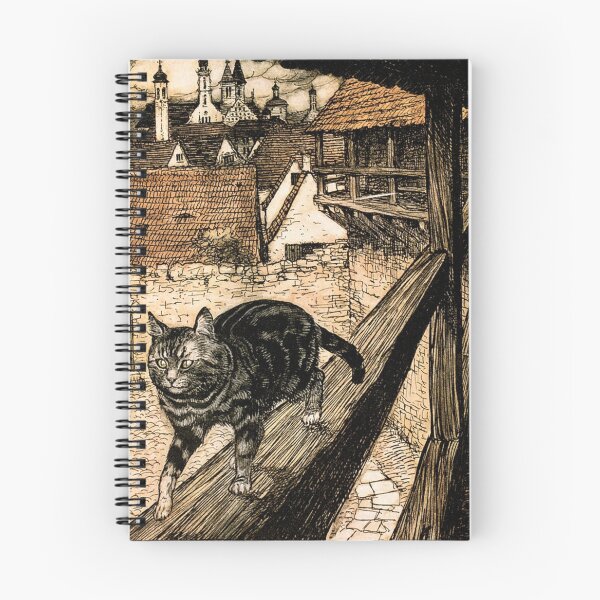 Item preview, Cat and Mouse in Partnership - Grimm's Fairy Tales - Arthur Rackham designed and sold by forgottenbeauty.