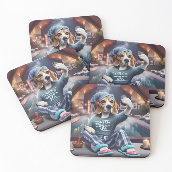 Item preview, Beagle Social Media Celebrity taking a selfie at the Spa. designed and sold by TheDogOnIt.