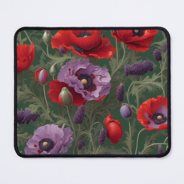 Item preview, Red and violet poppies designed and sold by Polanska.
