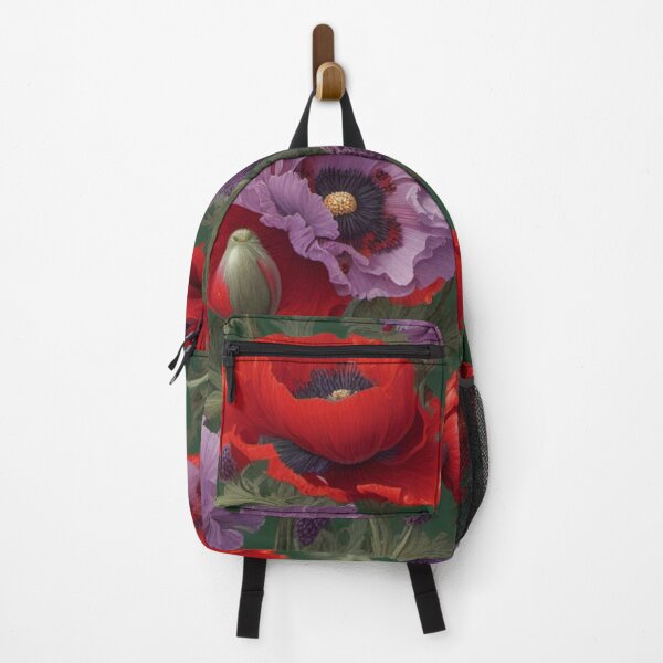 Item preview, Red and violet poppies designed and sold by Polanska.