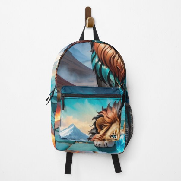 Item preview, Fiery Teal Cobblestone Road With Colorful Lion designed and sold by Melantari Vizuns.