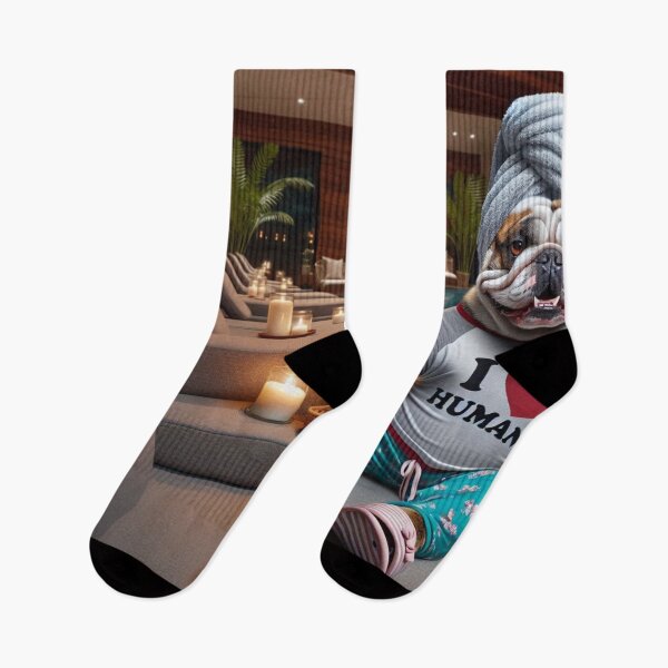 Item preview, Bulldog Social Media Celebrity taking a selfie at the Spa. designed and sold by TheDogOnIt.