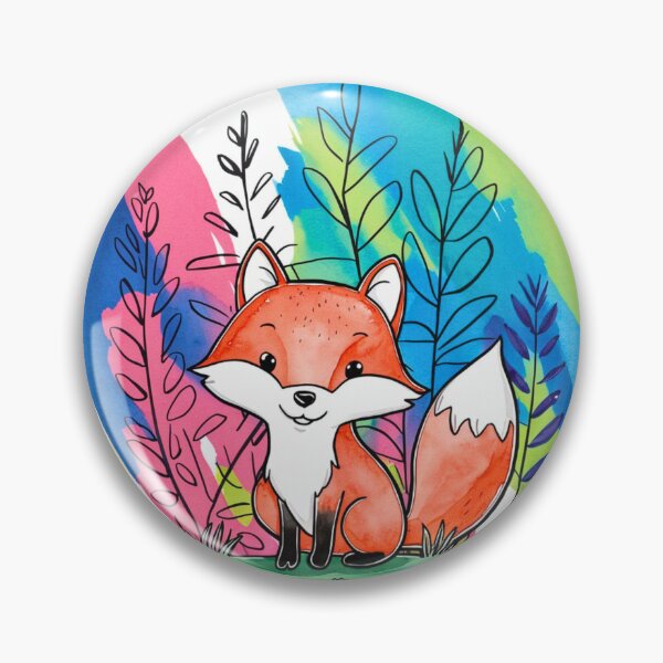 Artikelvorschau, Süßer Fuchs. Entzückender Fuchs, Aquarellfuchs, Fuchszeichnung, Blumenfuchs, Fuchsbild entworfen und verkauft von FoxVibes.