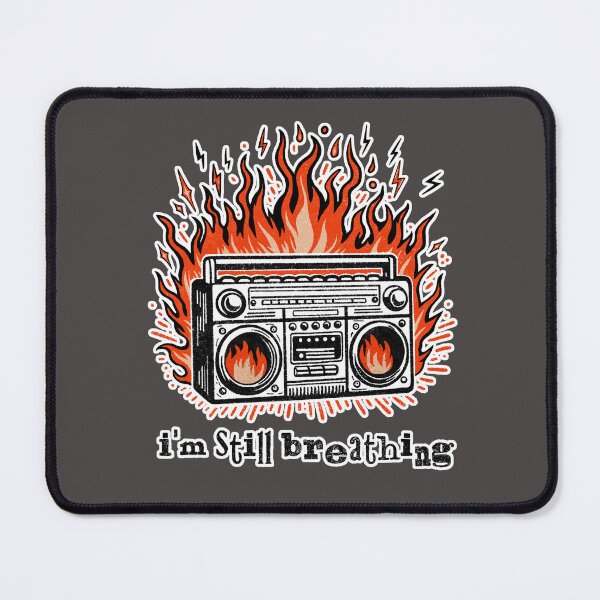 Item preview, still breathing radio on fire design designed and sold by MiaNotMaya.