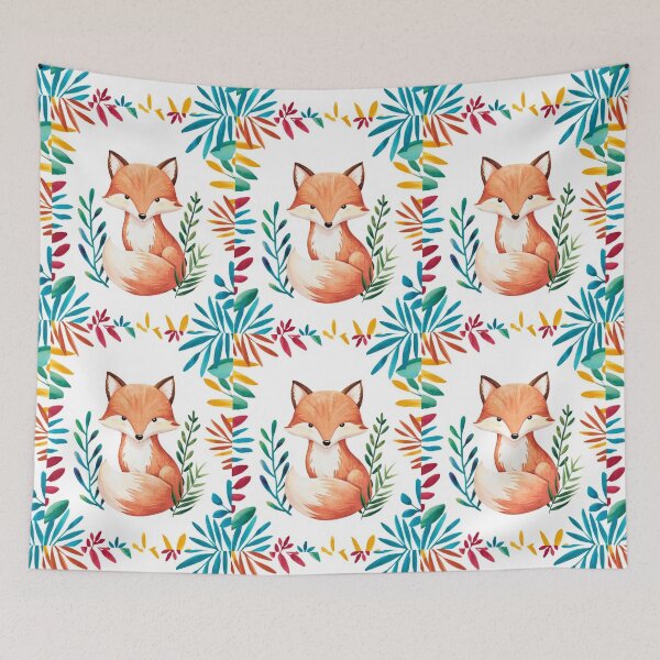 Artikelvorschau, Süßer Fuchs. Entzückender Fuchs, Aquarellfuchs, Fuchszeichnung, Blumenfuchs, Fuchsbild entworfen und verkauft von FoxVibes.