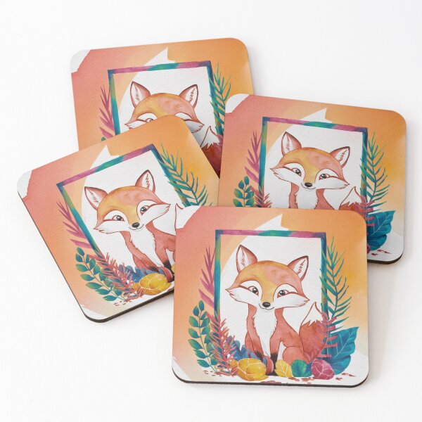 Artikelvorschau, Süßer Fuchs. Entzückender Fuchs, Aquarellfuchs, Fuchszeichnung, Blumenfuchs, Fuchsbild entworfen und verkauft von FoxVibes.