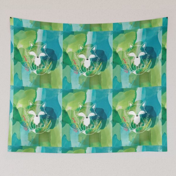 Item preview, Cute Fox. Adorable fox, watercolor fox, fox drawing, floral fox, fox image designed and sold by FoxVibes.
