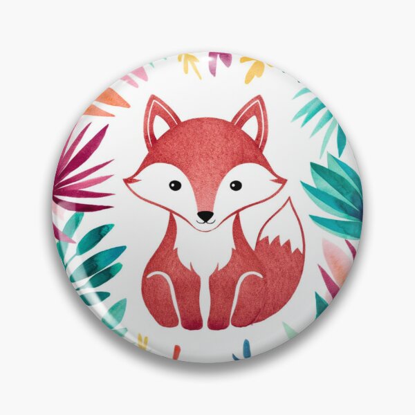 Item preview, Cute Fox. Adorable fox, watercolor fox, fox drawing, floral fox, fox image designed and sold by FoxVibes.