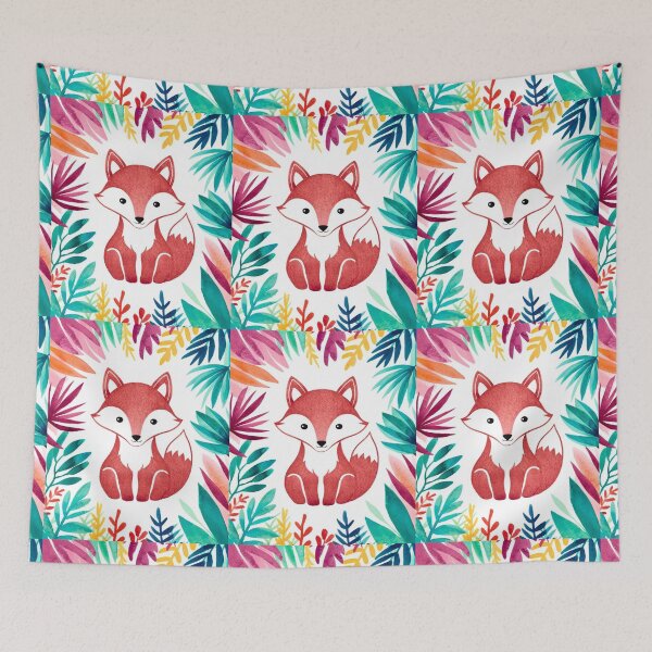 Artikelvorschau, Süßer Fuchs. Entzückender Fuchs, Aquarellfuchs, Fuchszeichnung, Blumenfuchs, Fuchsbild entworfen und verkauft von FoxVibes.