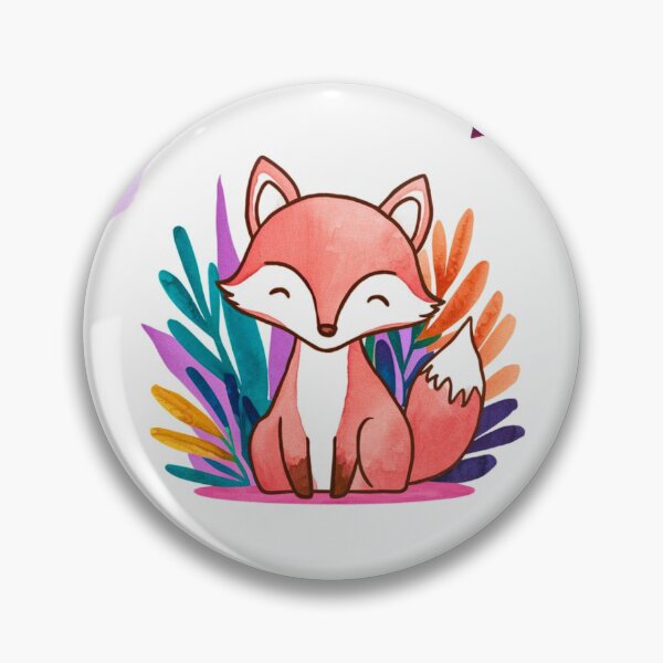 Item preview, Cute Fox. Adorable fox, watercolor fox, fox drawing, floral fox, fox image designed and sold by FoxVibes.