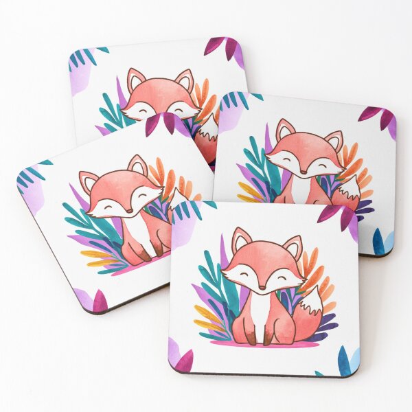 Item preview, Cute Fox. Adorable fox, watercolor fox, fox drawing, floral fox, fox image designed and sold by FoxVibes.