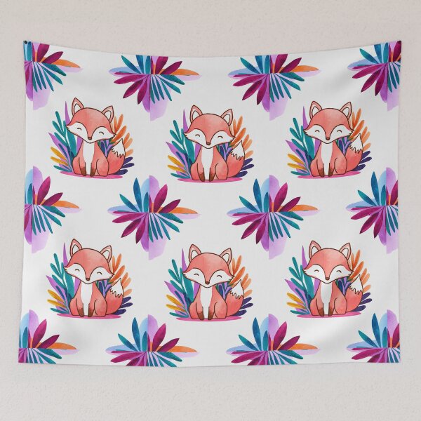 Artikelvorschau, Süßer Fuchs. Entzückender Fuchs, Aquarellfuchs, Fuchszeichnung, Blumenfuchs, Fuchsbild entworfen und verkauft von FoxVibes.