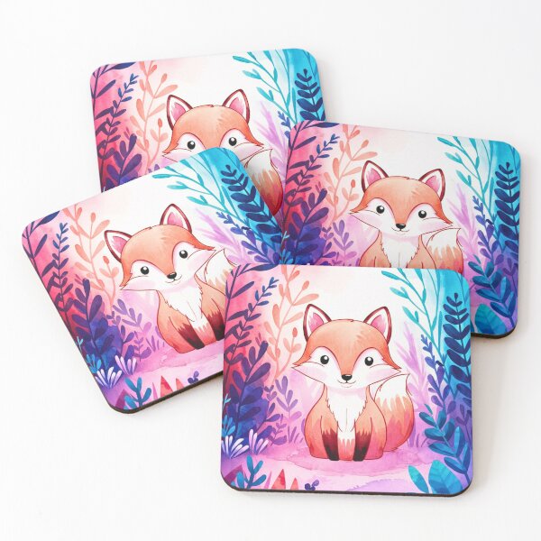 Item preview, Cute Fox. Adorable fox, watercolor fox, fox drawing, floral fox, fox image designed and sold by FoxVibes.