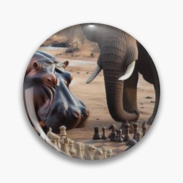 Item preview, Hippo And Elephant play Chess game designed and sold by BonoloStore.