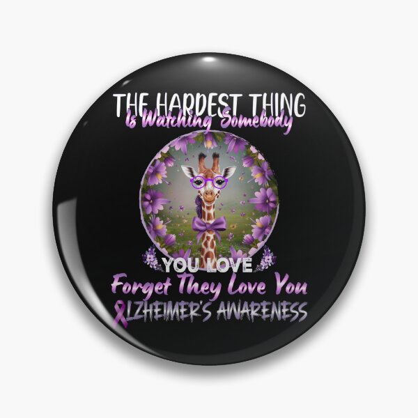 Item preview, The Hardest Thing is Watching Somebody You Love Forget They Love You Purple Giraffe   designed and sold by Smix Pixels.