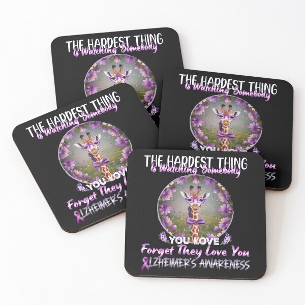 Item preview, The Hardest Thing is Watching Somebody You Love Forget They Love You Purple Giraffe   designed and sold by Smix Pixels.