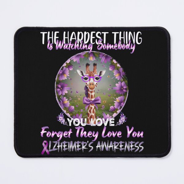 Item preview, The Hardest Thing is Watching Somebody You Love Forget They Love You Purple Giraffe   designed and sold by Smix Pixels.