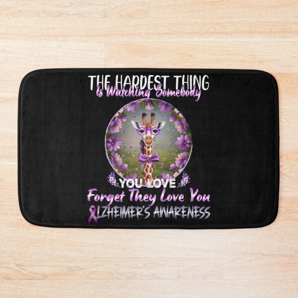 Item preview, The Hardest Thing is Watching Somebody You Love Forget They Love You Purple Giraffe   designed and sold by Smix Pixels.