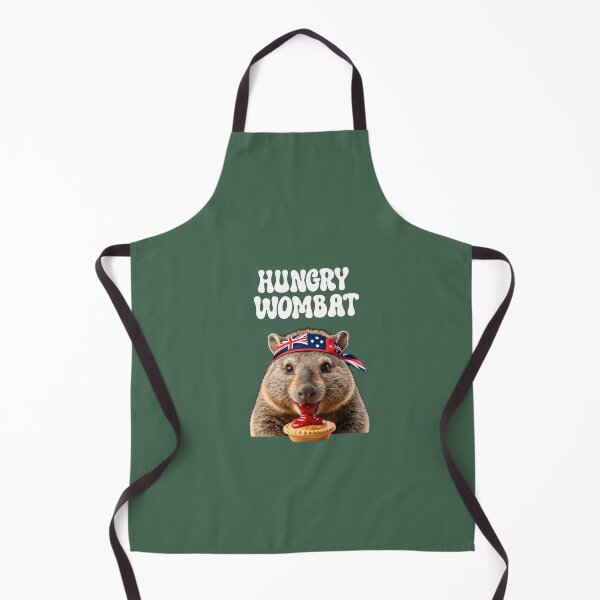 Item preview, Hungry Wombat eating Aussie Pie designed and sold by AldeaPod.