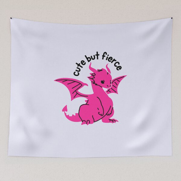 Item preview, Cute but fierce - pink dragon designed and sold by Neadoodles.