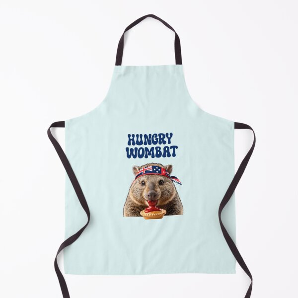 Item preview, Hungry Wombat eating Aussie Pie designed and sold by AldeaPod.