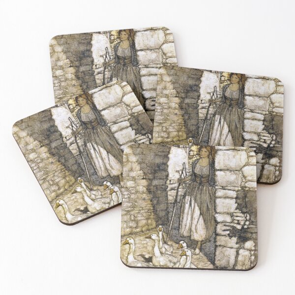 Item preview, The Goose Girl - Brothers Grimm - Arthur Rackham designed and sold by forgottenbeauty.
