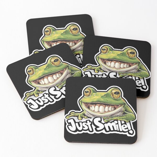 Item preview, Funny Smiling ugly Frog Cartoon - Just Smile! designed and sold by meshhead.