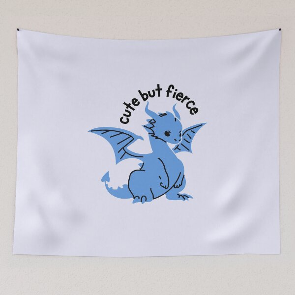 Item preview, Cute but fierce - blue dragon designed and sold by Neadoodles.
