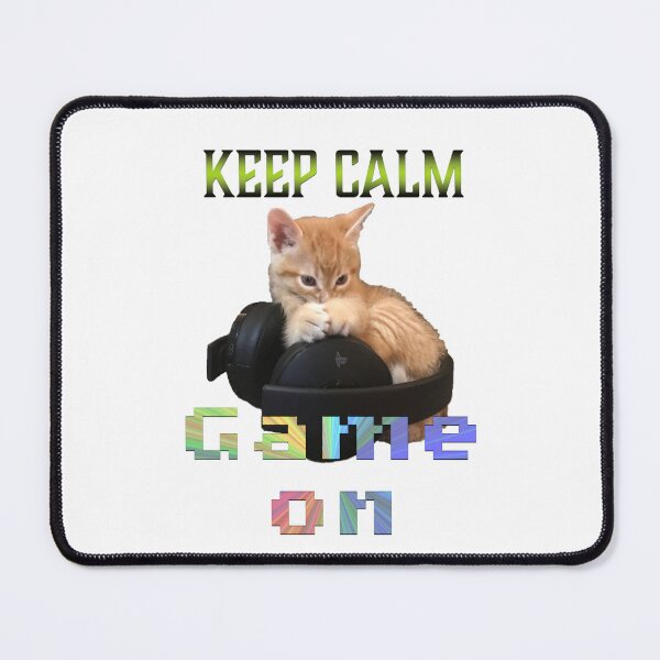 Item preview, Gamer Cat Keep Calm Game On designed and sold by aadventures.