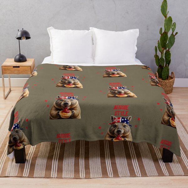 Item preview, Hungry Wombat eats a Pie, Aussie - Style designed and sold by AldeaPod.
