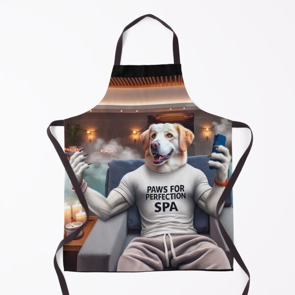 Item preview, Labrador Retriever Social Media Celebrity taking a selfie at the Spa. designed and sold by TheDogOnIt.