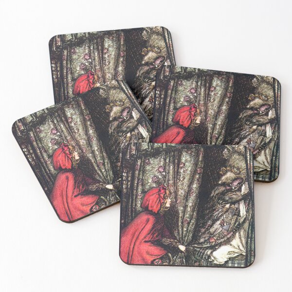 Item preview, Red Riding Hood and the Wolf - Brothers Grimm - Arthur Rackham designed and sold by forgottenbeauty.
