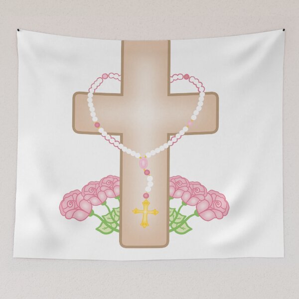 Item preview, Catholic Cross with Rosary designed and sold by KawaiiHearts.