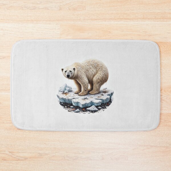 Item preview, Polar bear on ice floe Polar bear melting polar caps Glacier South Pole North Pole Antarctica Environmental protection Animal welfare Climate change Global warming designed and sold by Annika Shurafa.