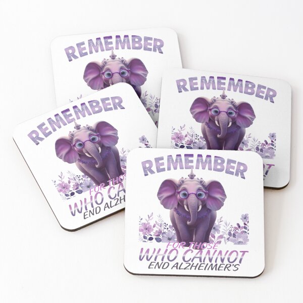 Item preview, Remember For Those Who Cannot End Alzheimer's Purple Elephant end Alz designed and sold by Smix Pixels.