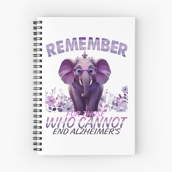 Item preview, Remember For Those Who Cannot End Alzheimer's Purple Elephant end Alz designed and sold by Smix Pixels.