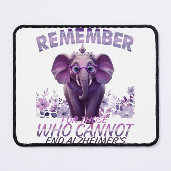 Item preview, Remember For Those Who Cannot End Alzheimer's Purple Elephant end Alz designed and sold by Smix Pixels.