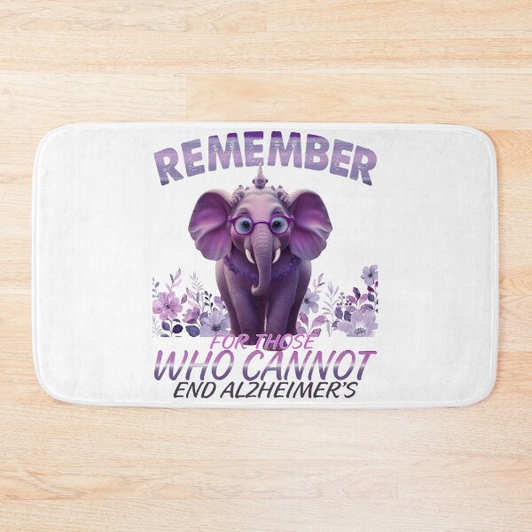 Item preview, Remember For Those Who Cannot End Alzheimer's Purple Elephant end Alz designed and sold by Smix Pixels.
