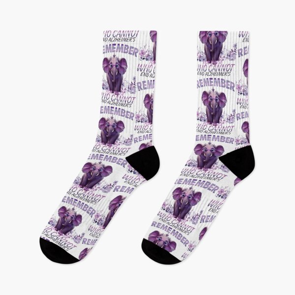 Item preview, Remember For Those Who Cannot End Alzheimer's Purple Elephant end Alz designed and sold by Smix Pixels.