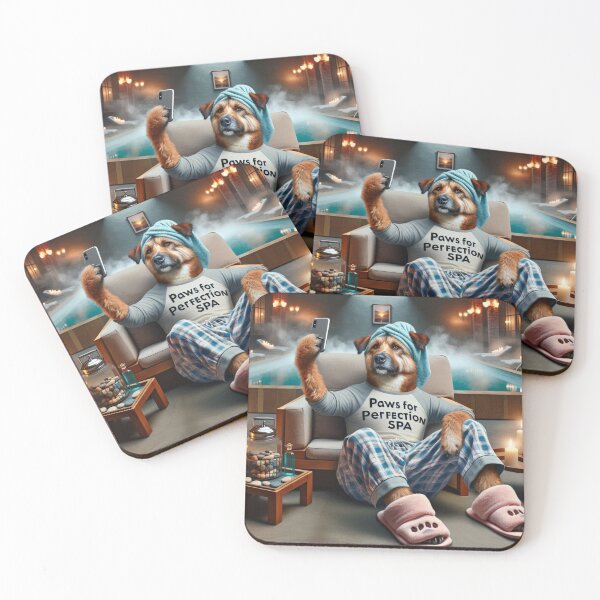 Item preview, Mixed Breed Dog Social Media Celebrity taking a selfie at the Spa. designed and sold by TheDogOnIt.