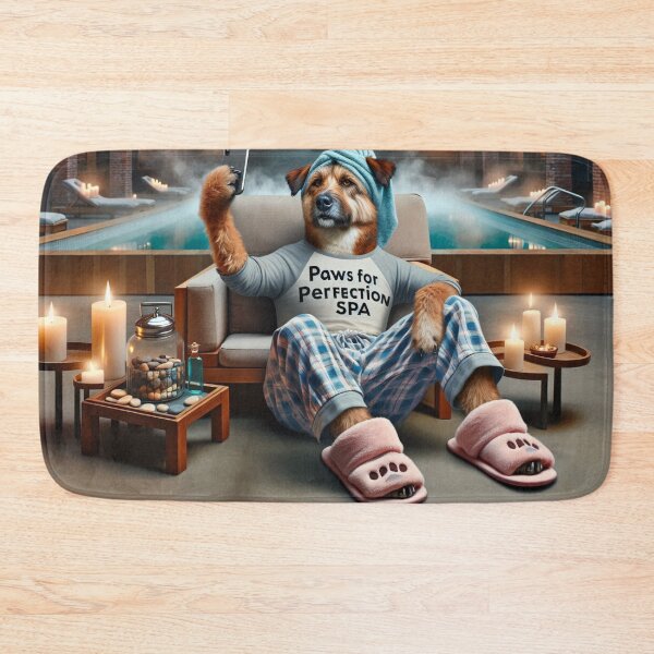 Item preview, Mixed Breed Dog Social Media Celebrity taking a selfie at the Spa. designed and sold by TheDogOnIt.