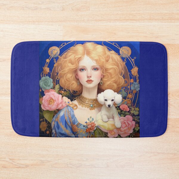 Item preview, Girl with a dog in a mysterious forest. designed and sold by Natalia-Vlad.